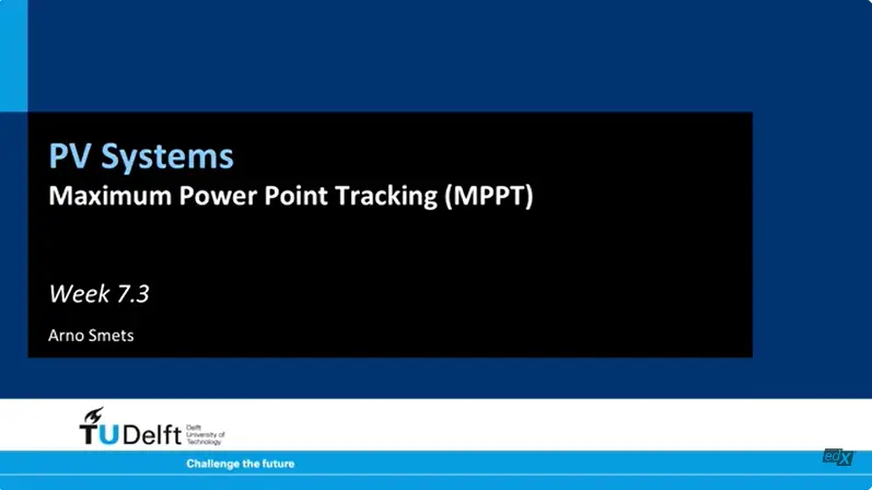 Maximum Power Point Tracking